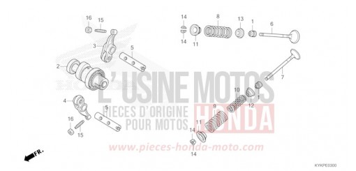ARBRE A CAMES/SOUPAPE CRF110FP de 2023